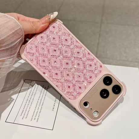 S75703 ラグジュアリーキルティングiPhoneケース