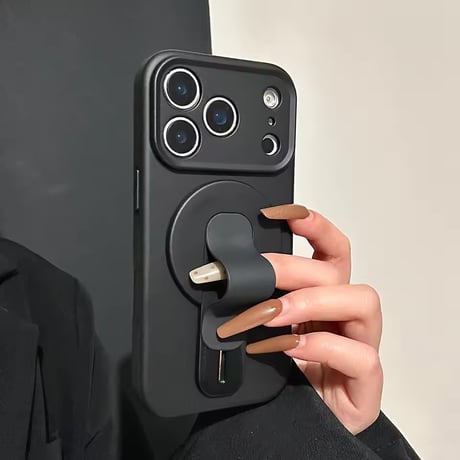 K23074 MagSafeグリップ付きシリコンiPhoneケース
