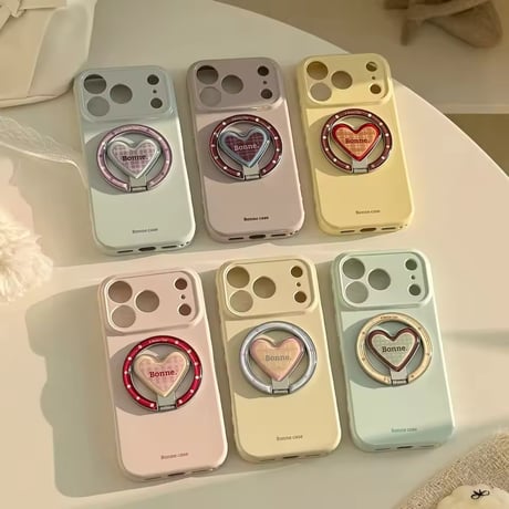 K23025 ハートソケット付き パステルiPhoneケース