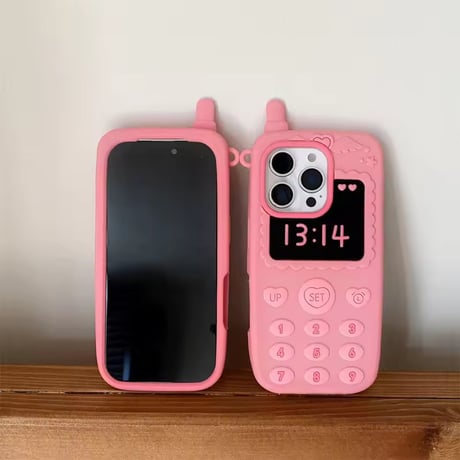 S75623 レトロコールピンク iPhoneケース