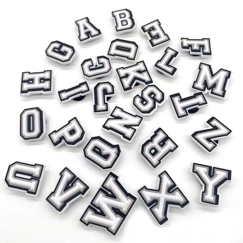 お取り寄せ商品】アルファベット 数字 モノクロ パーツ単体