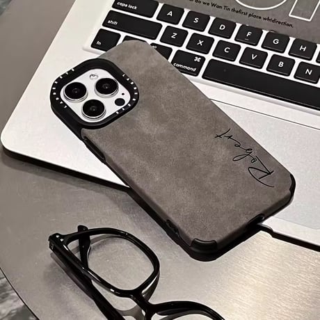 S75598 スエードタッチカスタムネーム入りiPhoneケース
