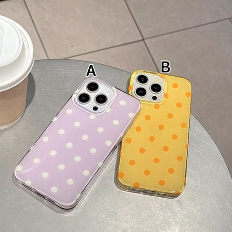 S74843 レトロドットカラークリアiPhoneケース