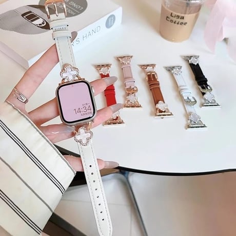 N00165 フラワーモチーフのApple Watchベルト
