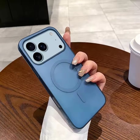 L62278 くすみカラーのマットMagSafe対応iPhoneケース