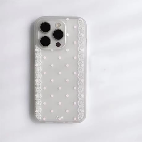 S75455 レースドットガーリーiPhoneケース
