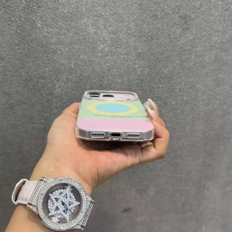 S75085 パステルサークル MagSafe対応 iPhoneケース