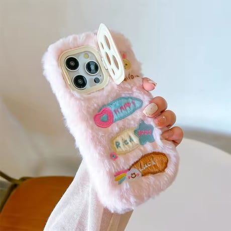 K22622 ふわもこラビットメッセージスタンドiPhoneケース
