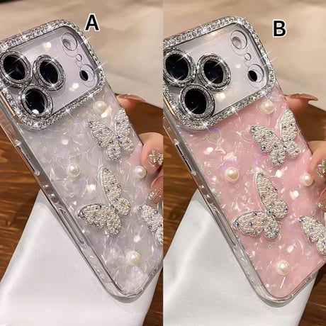 S75080 クリスタルバタフライ iPhoneケース