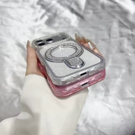 K23125 ジュエルリングスタンド グリッターiPhoneケース