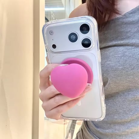 P0403 ぷっくりハートMagSafeグリップ
