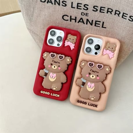 【即納商品】K22686 ラッキーくまちゃんiPhoneケース