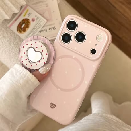 K23095 ハートグリップドットiPhoneケース