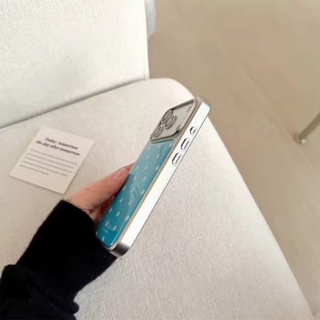 S75363 スカイブルードット iPhoneケース