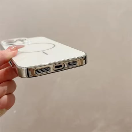 S74717 シャイニーフレーム MagSafe対応 iPhoneケース
