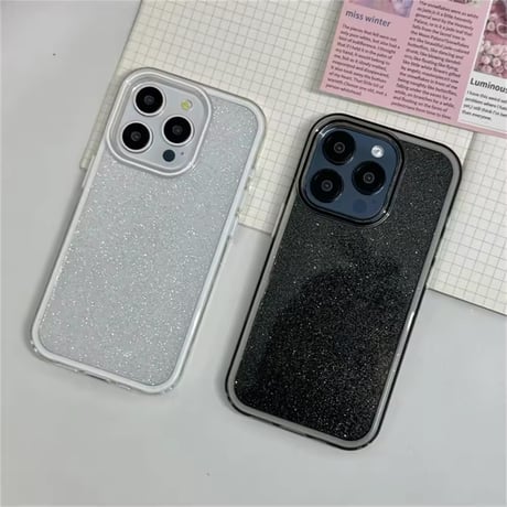 L62121 Twinkle Glitter Frame iPhoneケース