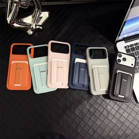 K22971 マットカラー 収納×スタンド iPhoneケース