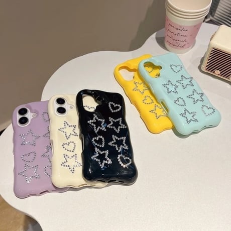 S74791 キラめきスターハートiPhoneケース