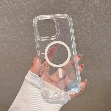 L62329 グリッタークリア MagSafe対応 iPhoneケース