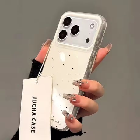 S75132 ドットミニマルホワイトiPhoneケース