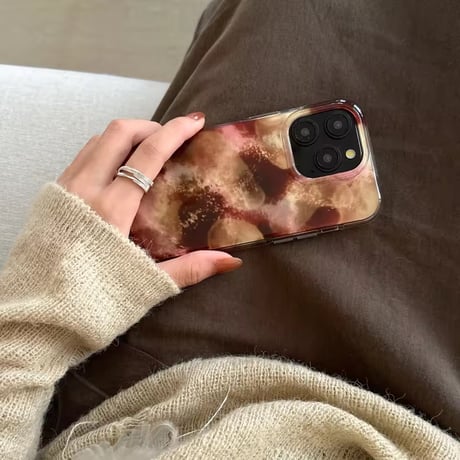 S75061 モカマーブル iPhoneケース