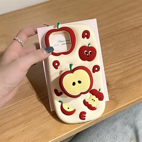 【即納商品】K22685 まんまるアップルスタンドiPhoneケース
