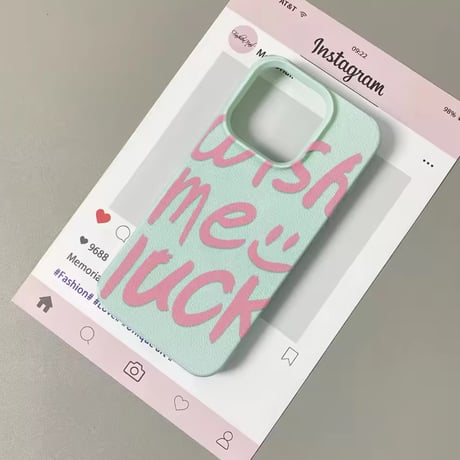 S75031 WISH ME LUCK ロゴiPhoneケース
