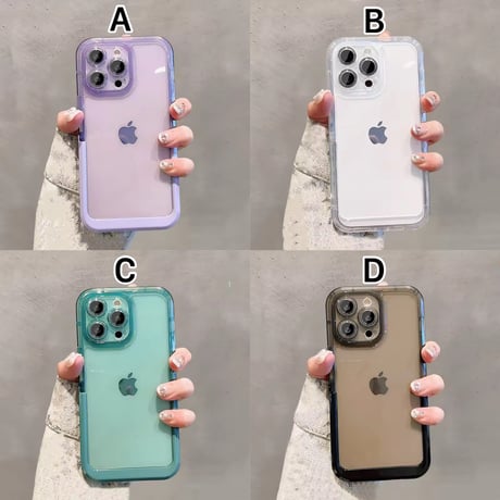 K23065 クリアカラーフレーム スタンドiPhoneケース
