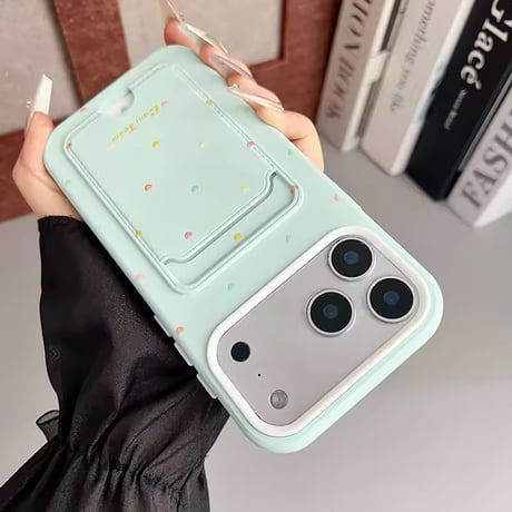 K22997 ドット背面収納iPhoneケース