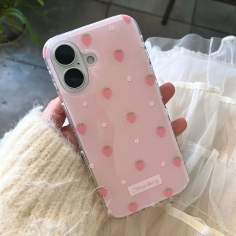 S74554 Strawberry Sparkle iPhoneケース