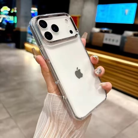 L62466 カラーフレーム クリアiPhoneケース