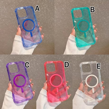L62329 グリッタークリア MagSafe対応 iPhoneケース