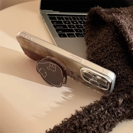 K22589 メタリック壺スタンド iPhoneケース