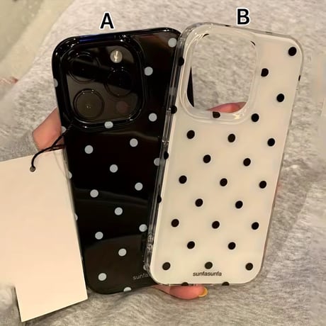 S75039 モノトーンドットクリアiPhoneケース