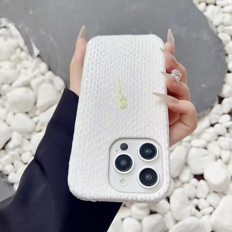 S75260 ローズモチーフ レザーテクスチャー iPhoneケース