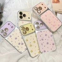S75646 フラワーガーデンレザー風iPhoneケース