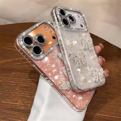 S75080 クリスタルバタフライ iPhoneケース