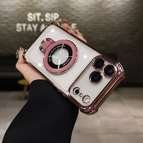 K22889 メタリックリングスタンド iPhoneケース