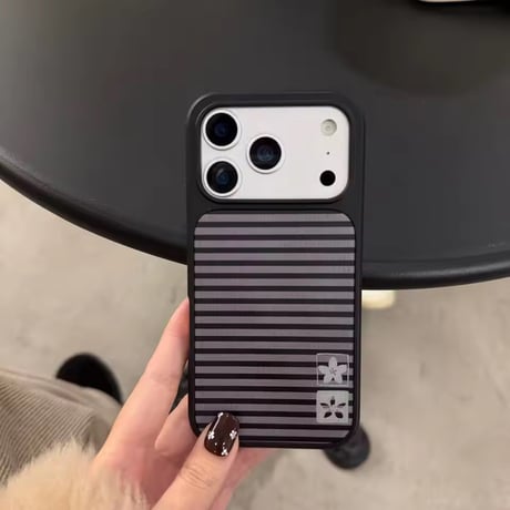S75520 モノトーンフラワーiPhoneケース