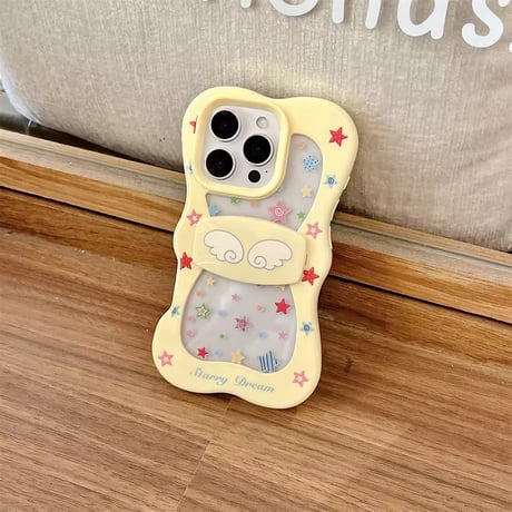 K22850 エンジェルウィングスタンド付きiPhoneケース