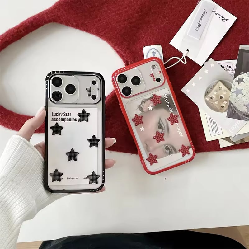L62396 スター柄 トレカ収納 iPhoneケース | nanomita