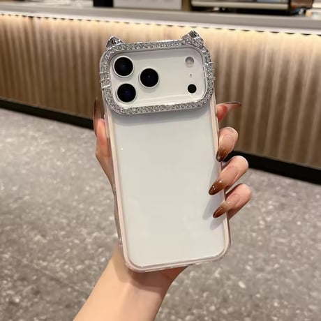 L62393 ビジューフレームクリアiPhoneケース