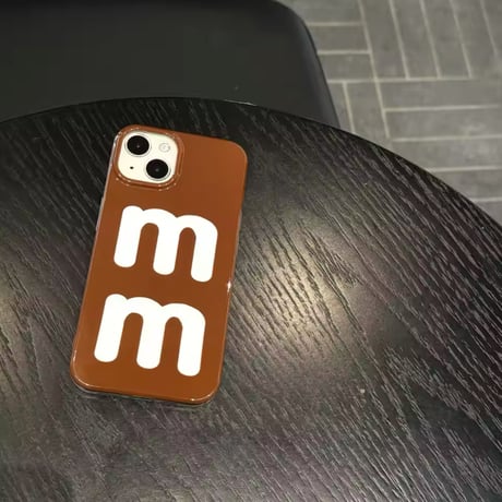 S74162 チョコ風ロゴデザイン iPhoneケース