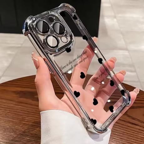 L62457 ちびハートドットクリアiPhoneケース