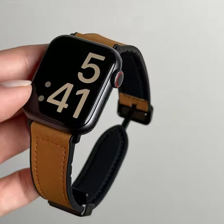 N00193 クラシックレザールック Apple Watchバンド