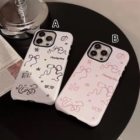 S75582 ゆるリボンドローイングiPhoneケース