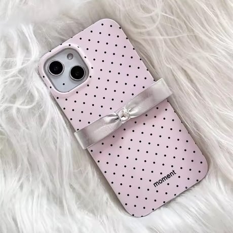 S75046 リボンドット iPhoneケース