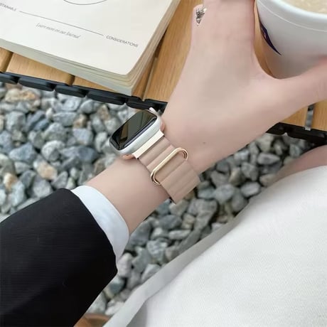 N00184 くすみカラーのマグネット式Apple Watchバンド