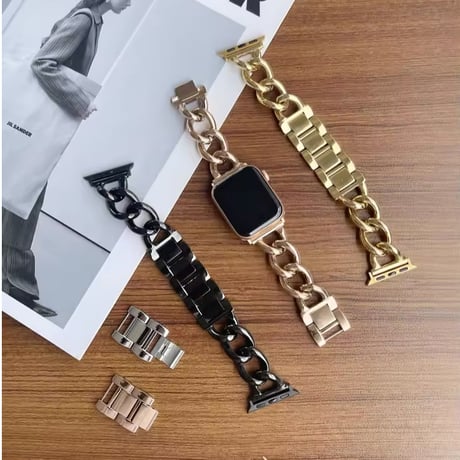N00135 チェーンリンクメタル Apple Watchバンド