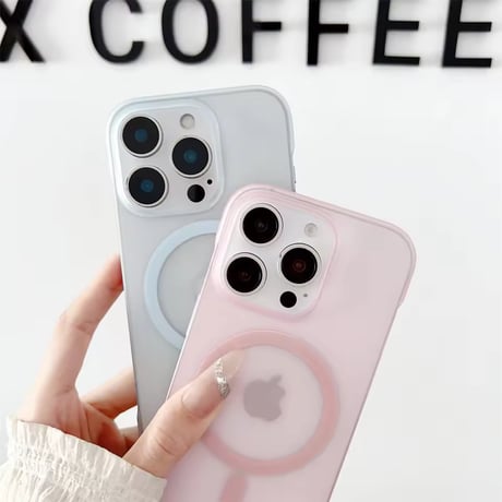 L62348 マットカラーフレーム MagSafe対応 iPhoneケース